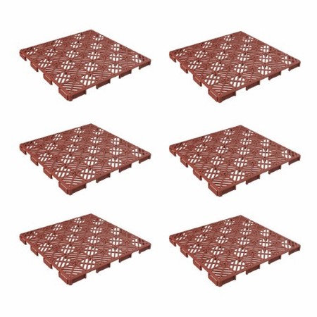 HASTINGS HOME Hastings Home Patio Tiles – (Terracotta, Set of 6) 438042XNK